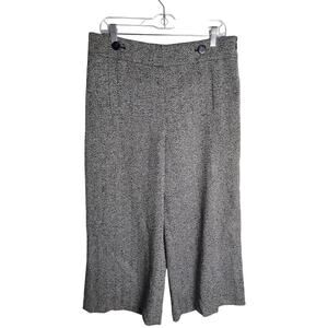 Ann Taylor wool blend high waisted cropped wide leg trouser sz 12P dark Academia